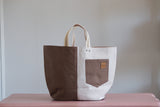 Tote Bag - Saddle and Grey Mist