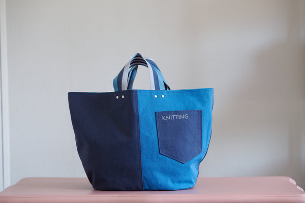 Tote Bag - Navy and Barry Blue