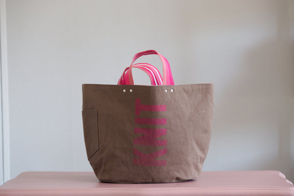 Tote Bag - Saddle - printed pink