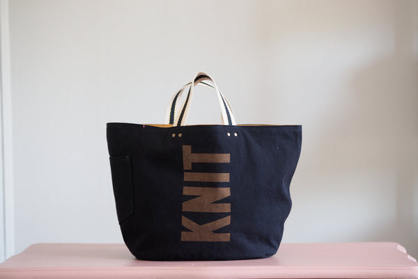 Tote Bag - Black - printed gold