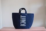 Tote Bag - Indigo - printed silver
