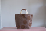 Small Tote Bag - Saddle with gold dots (low contrast)