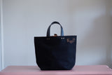 Small Tote Bag - Black with gold dots