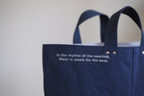Tote Bag - Indigo - printed silver
