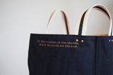 Tote Bag - Black - printed gold