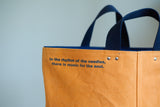 Tote Bag - Orange - printed grey