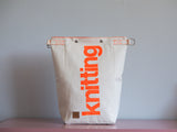 Roll & Stroll Bag - Natural  - printed orange