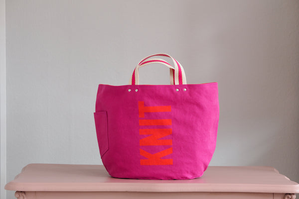 Tote Bag - Pink - printed orange