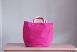 Tote Bag - Pink - printed silver