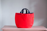 Tote Bag - Red - printed blue