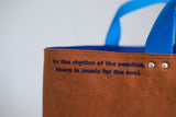 Tote Bag - Copper - printed blue