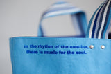 Tote Bag - Sky Blue - printed blue