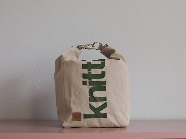 Roll & Stroll Bag - Grey Mist - printed green