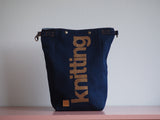 Roll & Stroll Bag - Canmore - blue denim printed gold