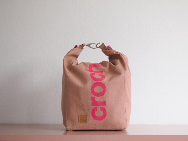 Roll & Stroll Bag - Crochet - Blush - printed pink