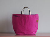 Tote Bag - Pink - printed blue