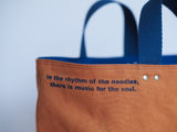 Tote Bag - Copper - printed blue