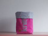 Roll & Stroll Bag - Pink - printed silver