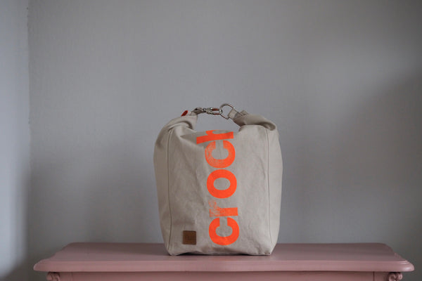 Roll & Stroll Bag - Grey Mist Crochet - printed