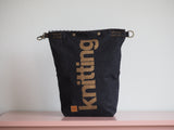 Roll & Stroll Bag - Canmore - black denim printed gold