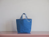 Small Tote Bag - Barry Blue - silver dots