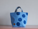 Small Tote Bag - Sky blue - blue dots