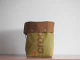 Roll & Stroll Bag -  Crochet - Lichen  - printed gold
