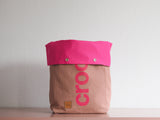 Roll & Stroll Bag - Crochet - Blush - printed pink