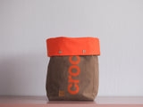 Roll & Stroll Bag - Crochet - Saddle - printed orange