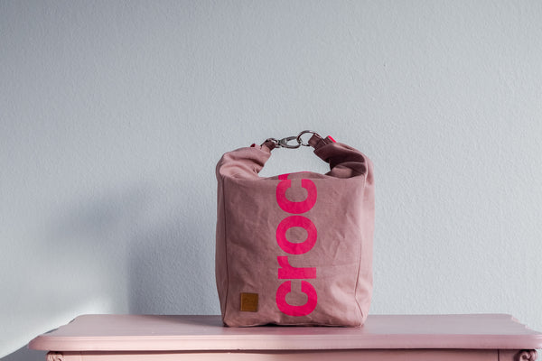 Roll & Stroll Bag - Blush Crochet - printed
