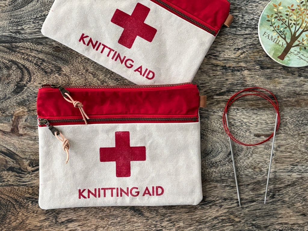 Double Zipper Pouch - Knitting Aid