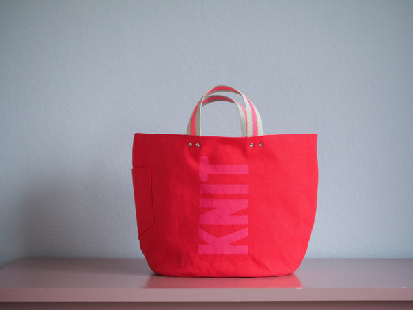 Tote Bag - Red - printed pink (low contrast)