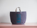 Tote Bag - Grey - printed cyan