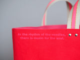 Tote Bag - Red - printed pink (low contrast)