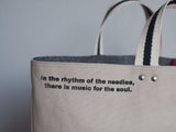 Tote Bag - Grey Mist - printed black