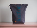 Roll & Stroll Bag - Grey - printed cyan
