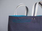 Tote Bag - Grey - printed cyan