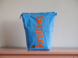 Roll & Stroll Bag - Sky Blue - printed orange
