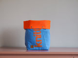 Roll & Stroll Bag - Sky Blue - printed orange