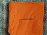 Roll & Stroll Bag - Sky Blue - printed orange