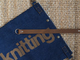 Roll & Stroll Bag - Canmore - blue denim printed gold