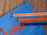 Roll & Stroll Bag - Sky Blue - printed orange