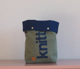 Roll & Stroll Bag - Olive - printed blue